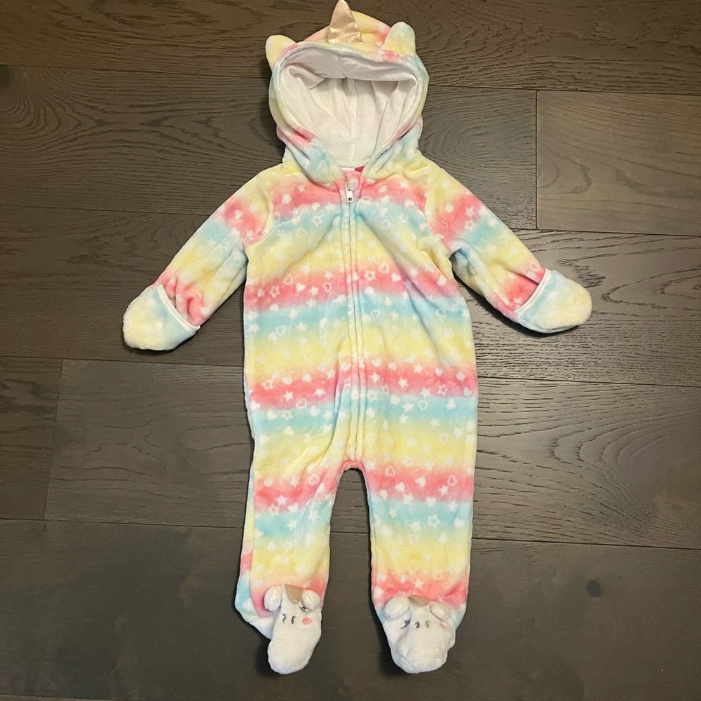 Unicorn thick winter sleeper 6-9M NWT